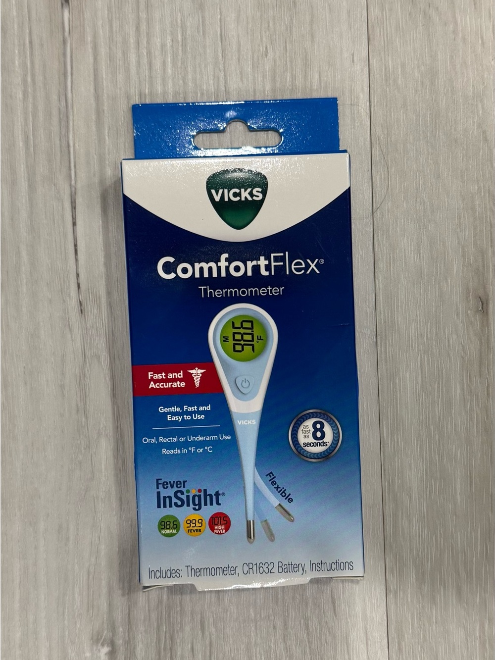 Vicks ComfortFlex Thermometer - White/Blue